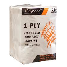 Commercial-Cleaning-Products Capri 1 Ply Napkins